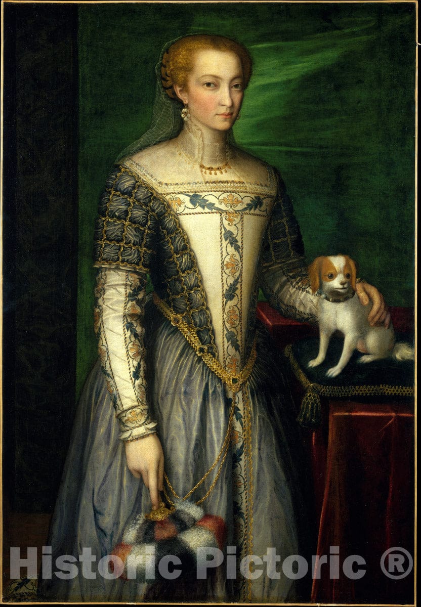 Art Print : Bernardino Campi - Portrait of a Woman : Vintage Wall Art