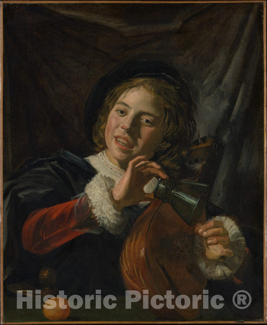 Art Print : Frans Hals - Boy with a Lute : Vintage Wall Art
