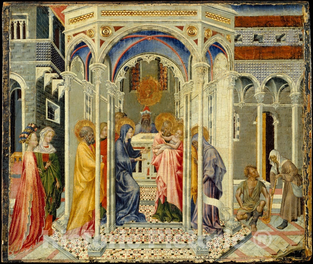 Art Print : Giovanni di Paolo (Giovanni di Paolo di Grazia) - The Presentation of Christ in The Temple : Vintage Wall Art