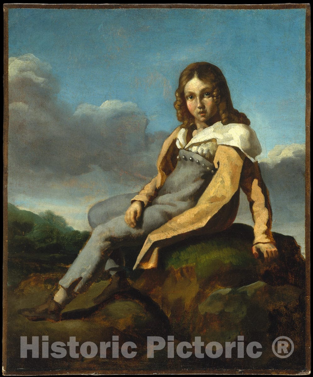 Art Print : Théodore Gericault - Alfred Dedreux (1810–1860) as a Child : Vintage Wall Art