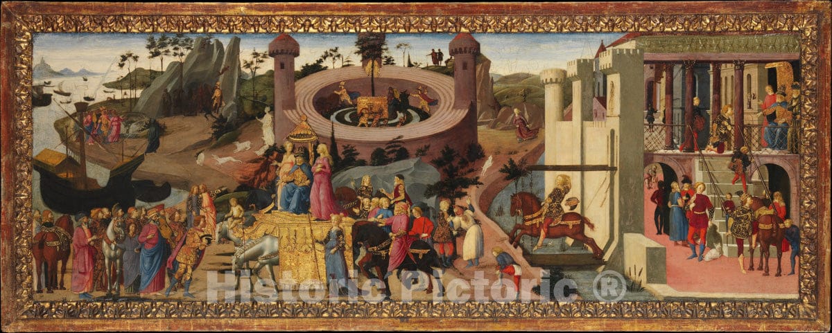 Art Print : Biagio d'Antonio - Scenes from The Story of The Argonauts : Vintage Wall Art