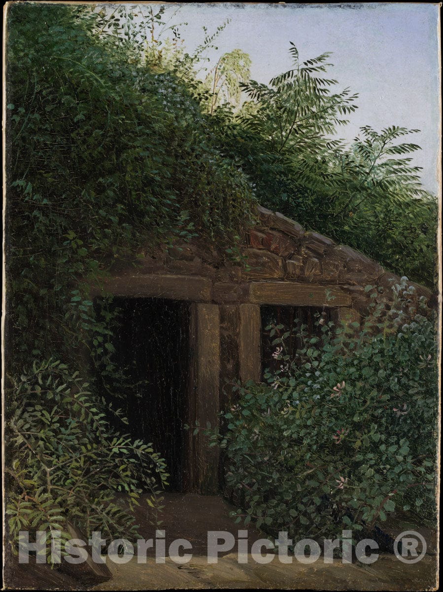 Art Print : Carl Gustav Carus - an Overgrown Mineshaft : Vintage Wall Art