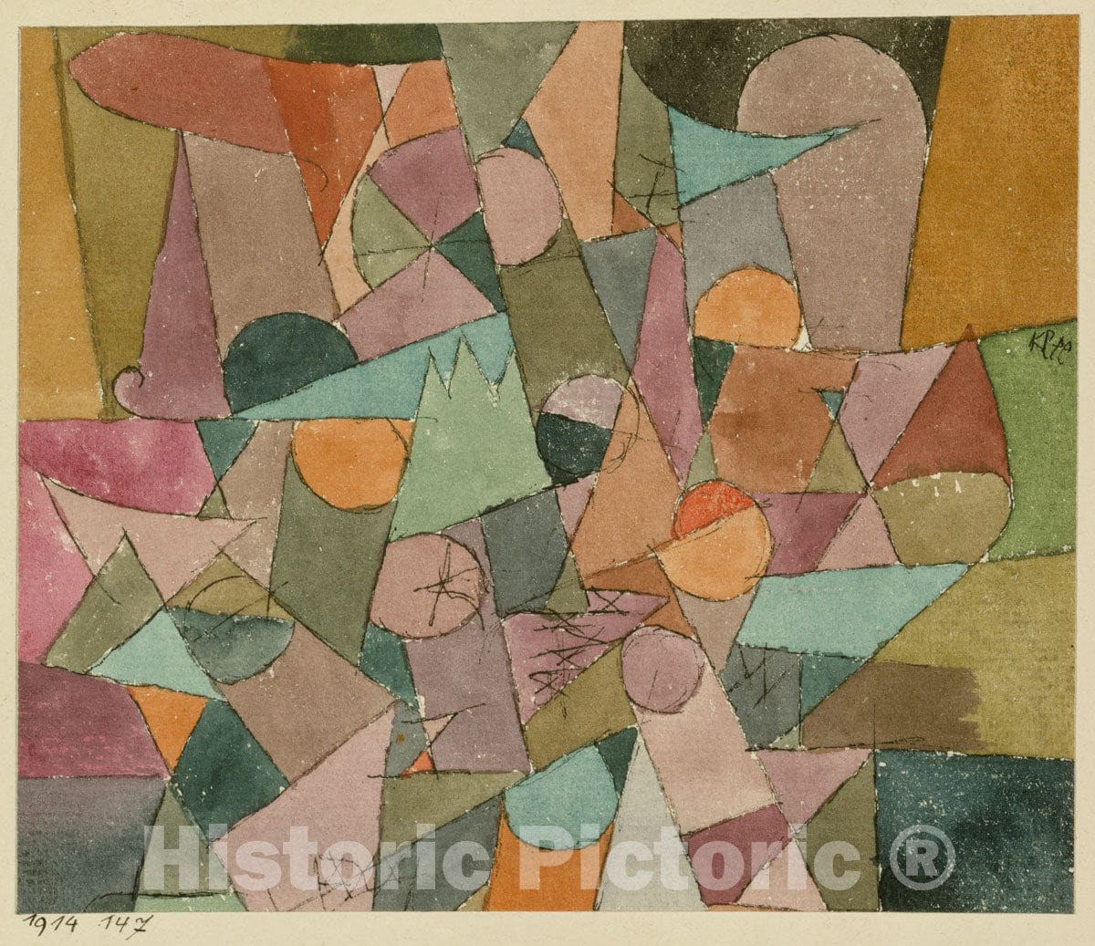 Art Print : Paul Klee - Untitled : Vintage Wall Art