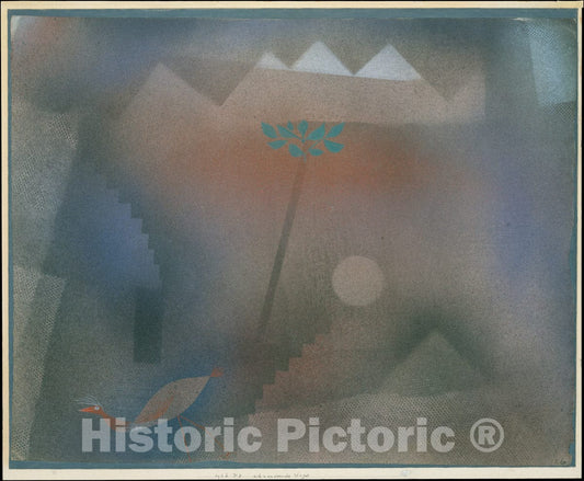 Art Print : Paul Klee - Bird Wandering Off : Vintage Wall Art