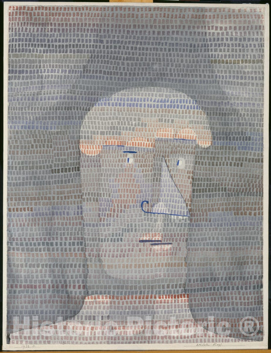Art Print : Paul Klee - Athlete's Head : Vintage Wall Art