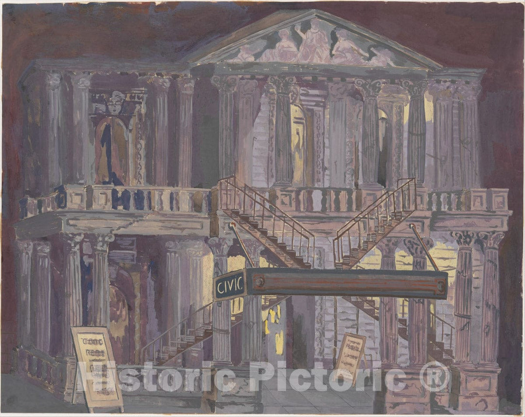 Art Print : Perkins Harnly - 14th Street Theatre : Vintage Wall Art