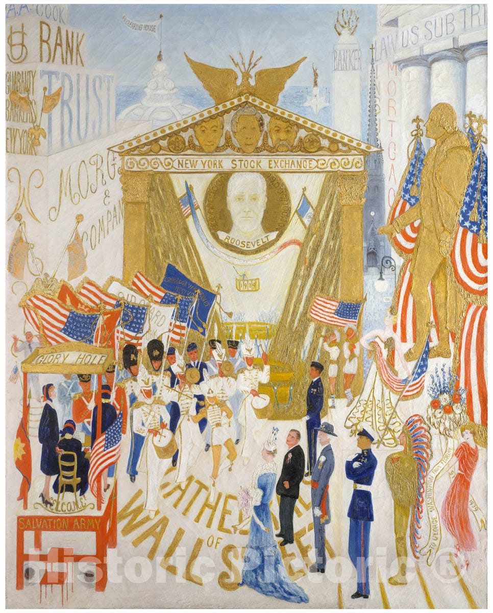 Art Print : Florine Stettheimer - The Cathedrals of Wall Street : Vintage Wall Art