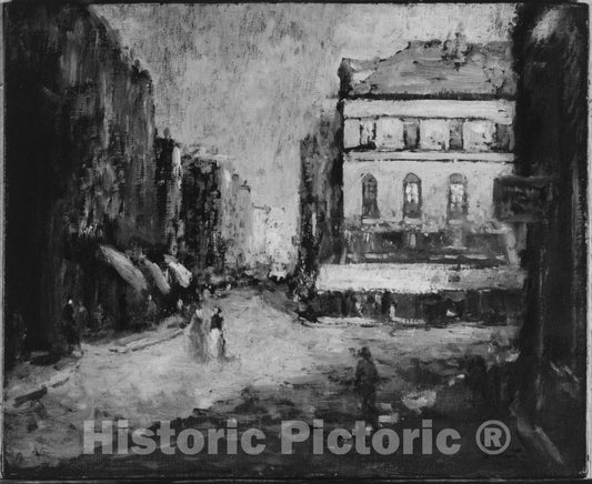 Art Print : Café des Tribunaux, Dieppe - Artist Unknown : Vintage Wall Art