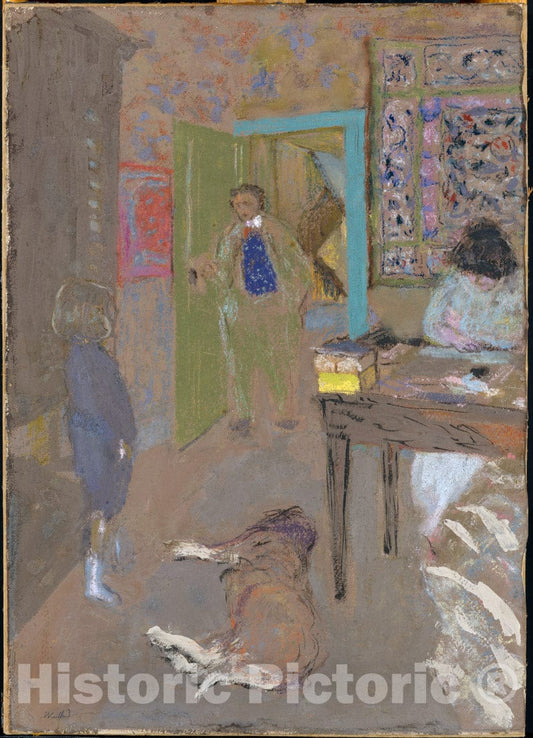 Art Print : Édouard Vuillard - Interior at Saint-Jacut : Vintage Wall Art
