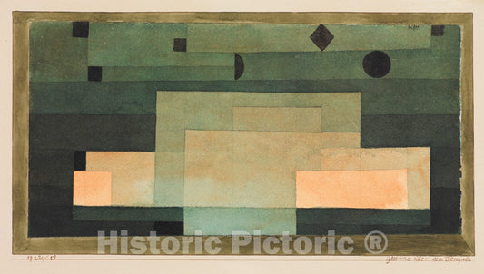 Photo Print : Paul Klee  - The Firmament Above the Temple : Vintage Wall Art