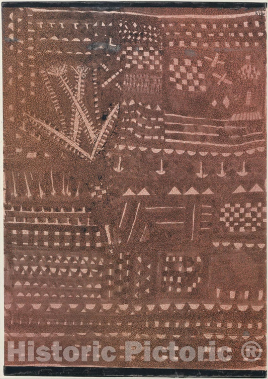 Art Print : Paul Klee - in The Manner of a Leather Tapestry : Vintage Wall Art