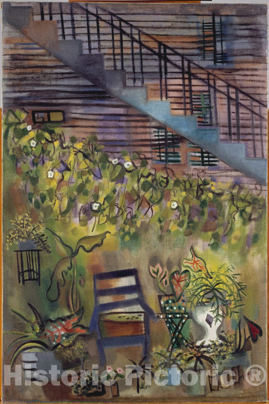 Art Print : Loren Maciver - Carey's Backyard : Vintage Wall Art