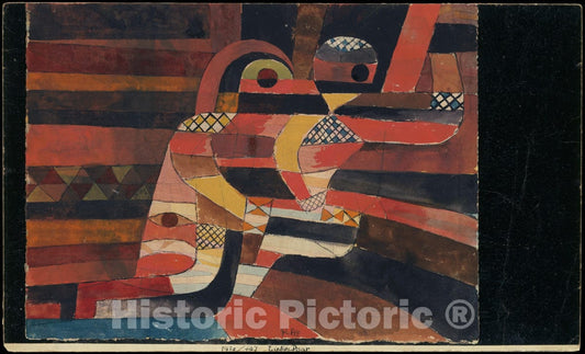 Art Print : Paul Klee - Lovers : Vintage Wall Art