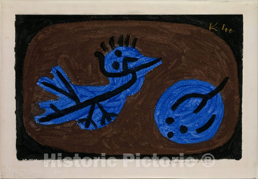 Art Print : Paul Klee - Blue-Bird-Pumpkin : Vintage Wall Art