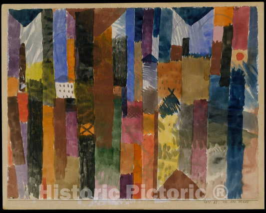 Art Print : Paul Klee - Before The Town : Vintage Wall Art
