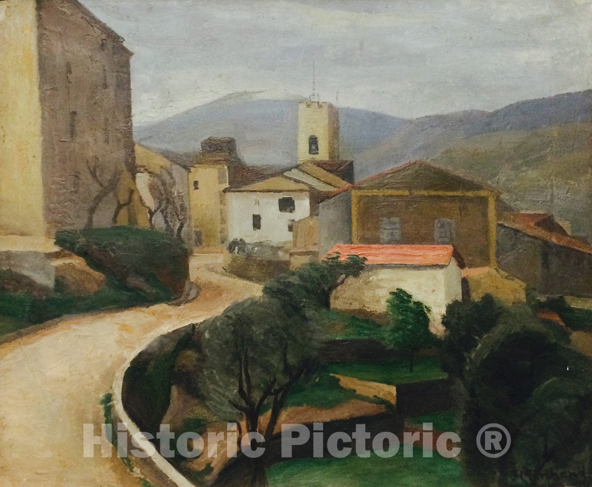 Art Print : Jean Marchand - Vence : Vintage Wall Art