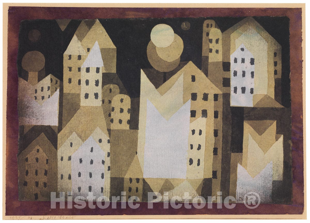 Art Print : Paul Klee - Cold City : Vintage Wall Art