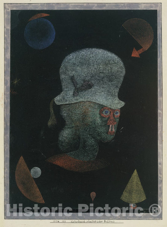 Art Print : Paul Klee - Astrological Fantasy Portrait : Vintage Wall Art