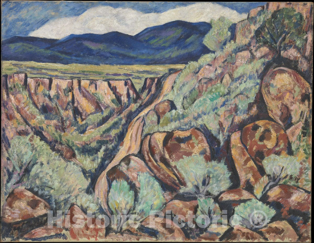 Art Print : Marsden Hartley - Landscape, New Mexico : Vintage Wall Art