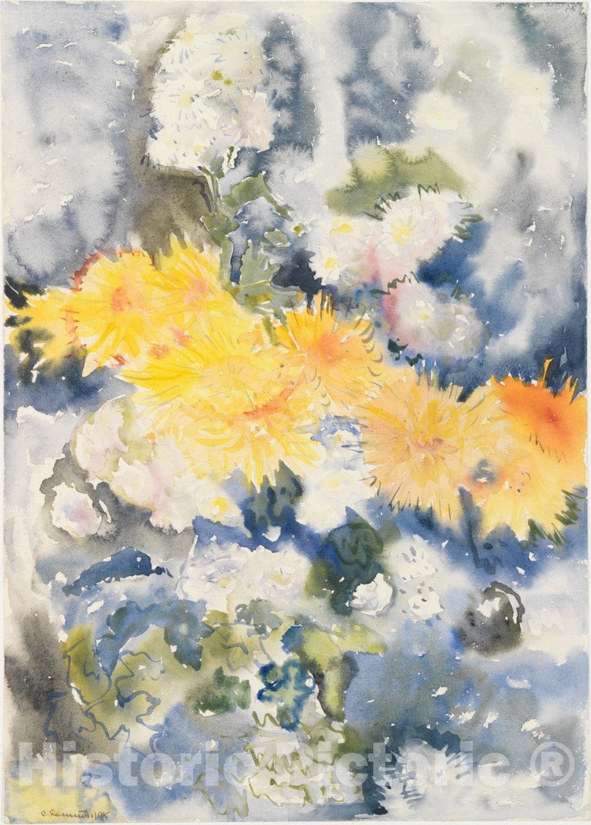 Art Print : Charles Demuth - Yellow and Blue : Vintage Wall Art