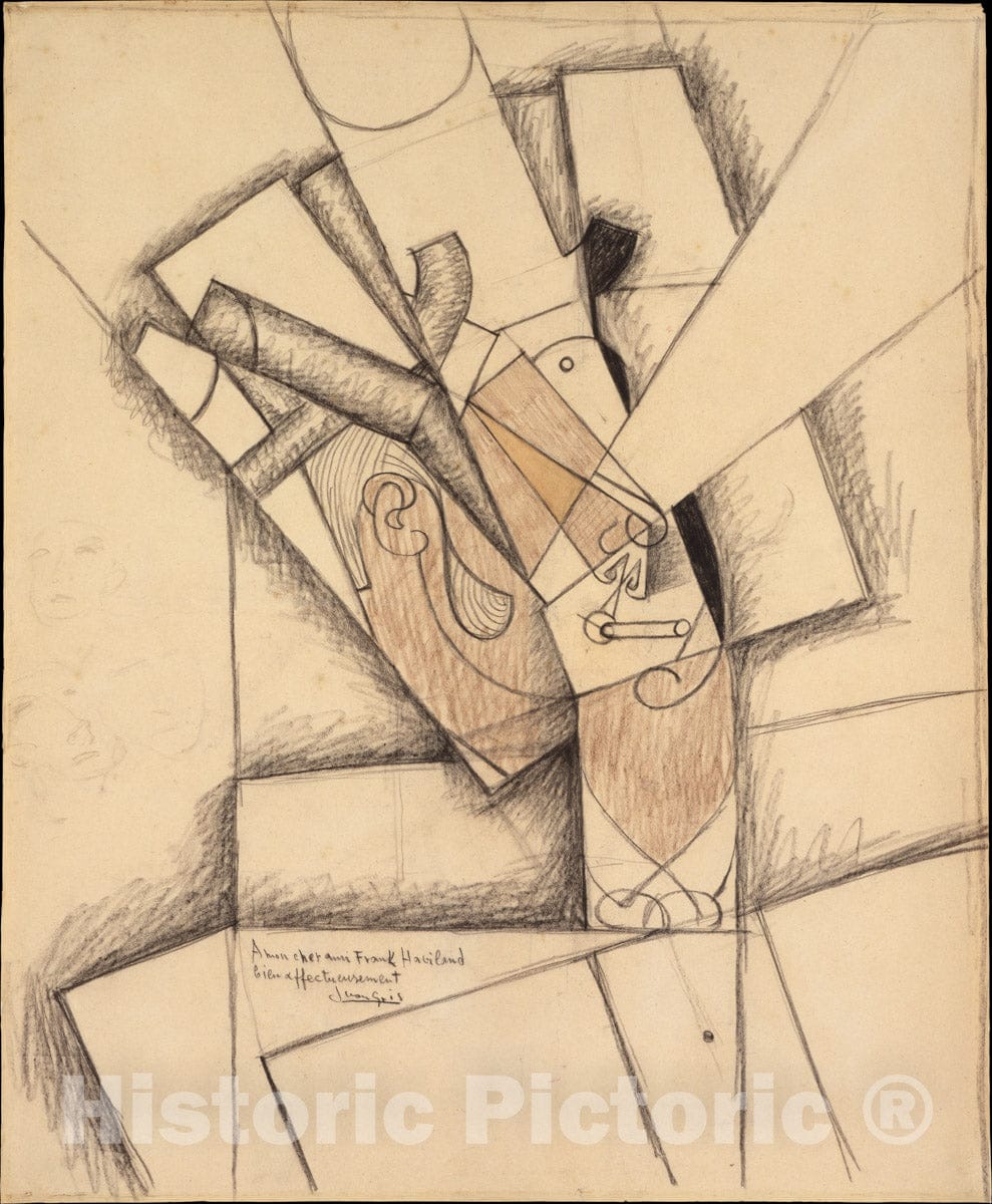 Art Print : Juan Gris - The Smoker : Vintage Wall Art
