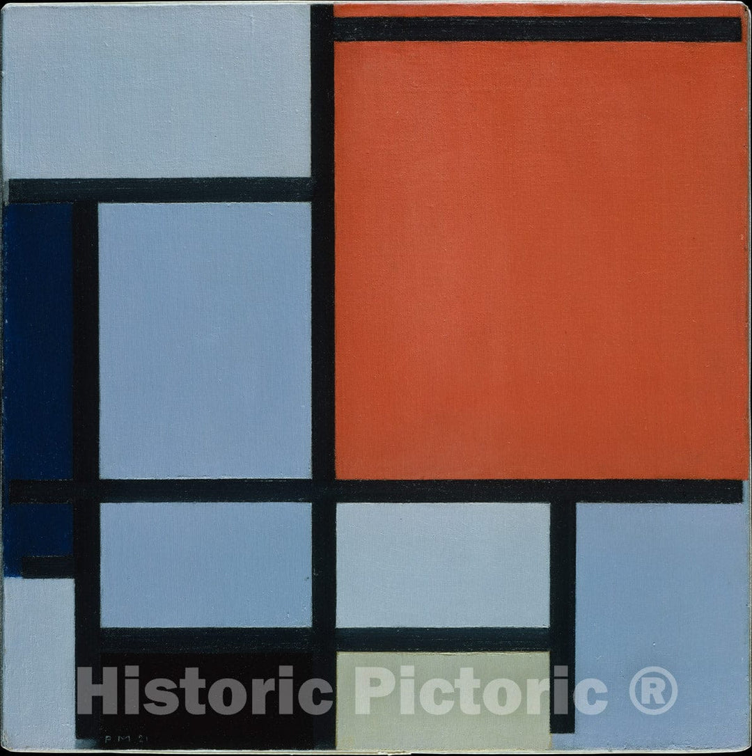 Art Print : Piet Mondrian - Composition : Vintage Wall Art