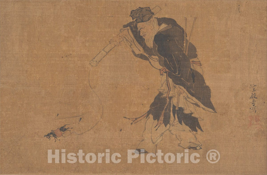 Art Print : Yin Qi - Zhang Guolao and His Magic Mule - China - Ming (1368–1644) or Qing (1644–1911) Dynasty : Vintage Wall Art