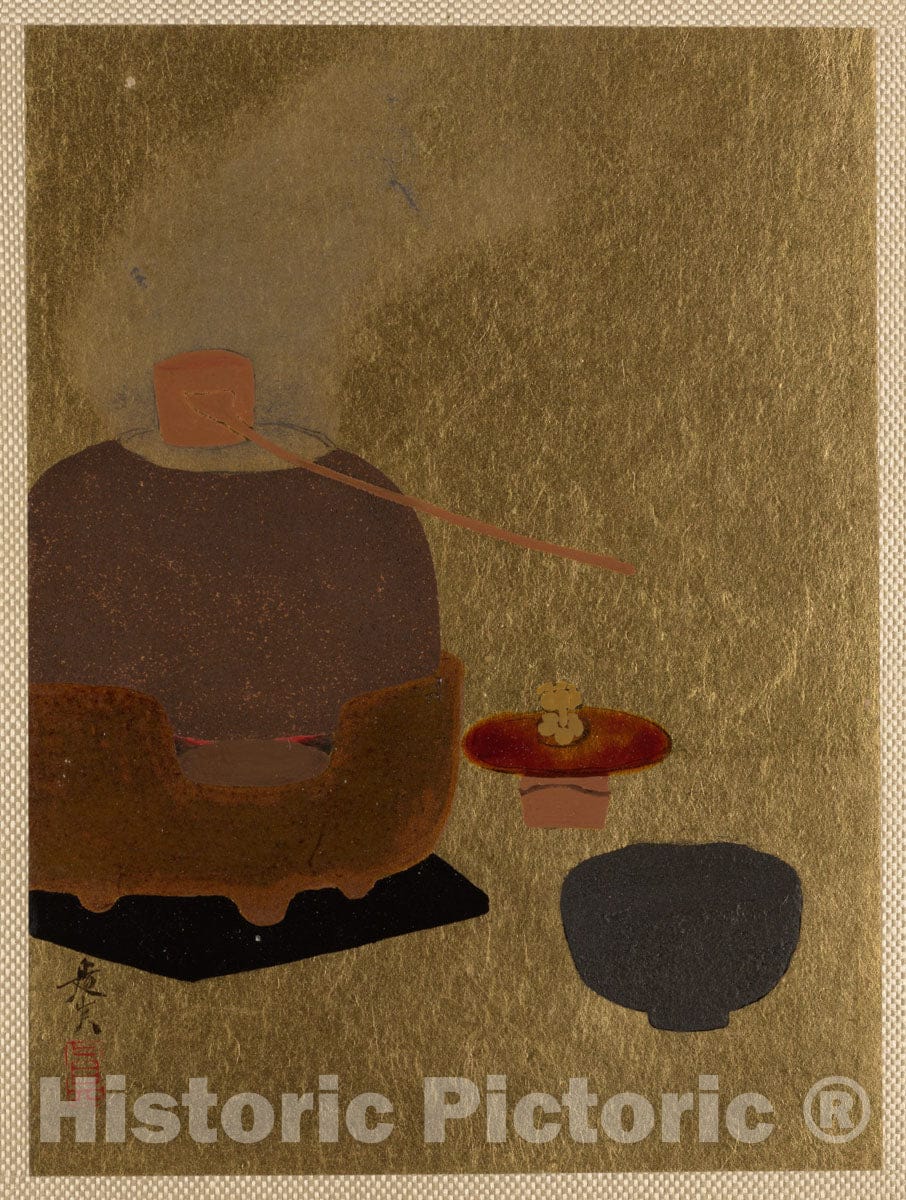 Art Print : Shibata Zeshin - Tea Ceremony Apparatus - Japan : Vintage Wall Art