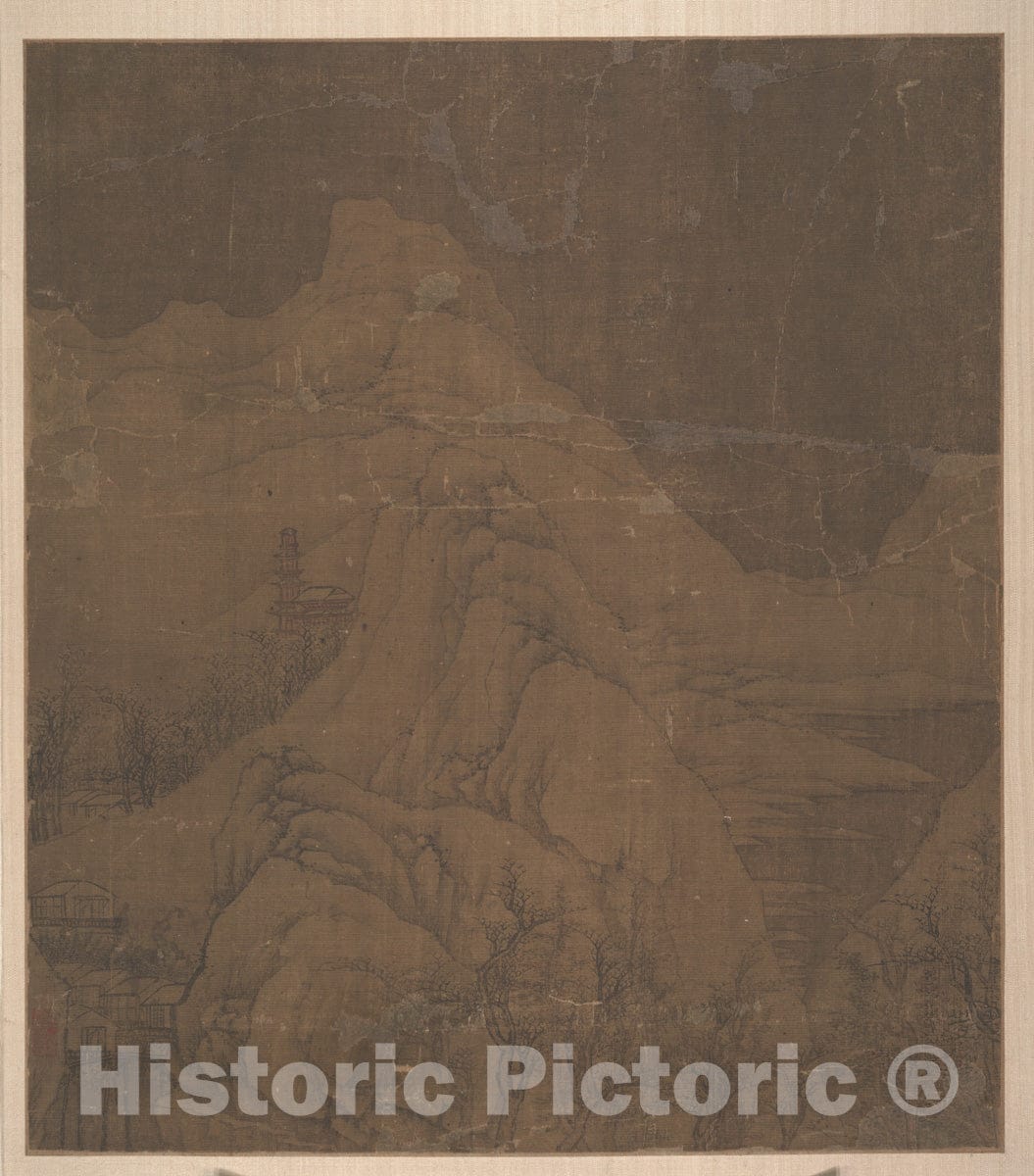 Art Print : Xu Daoning - Snow-Covered Mountains - China - Song Dynasty (960–1279) : Vintage Wall Art