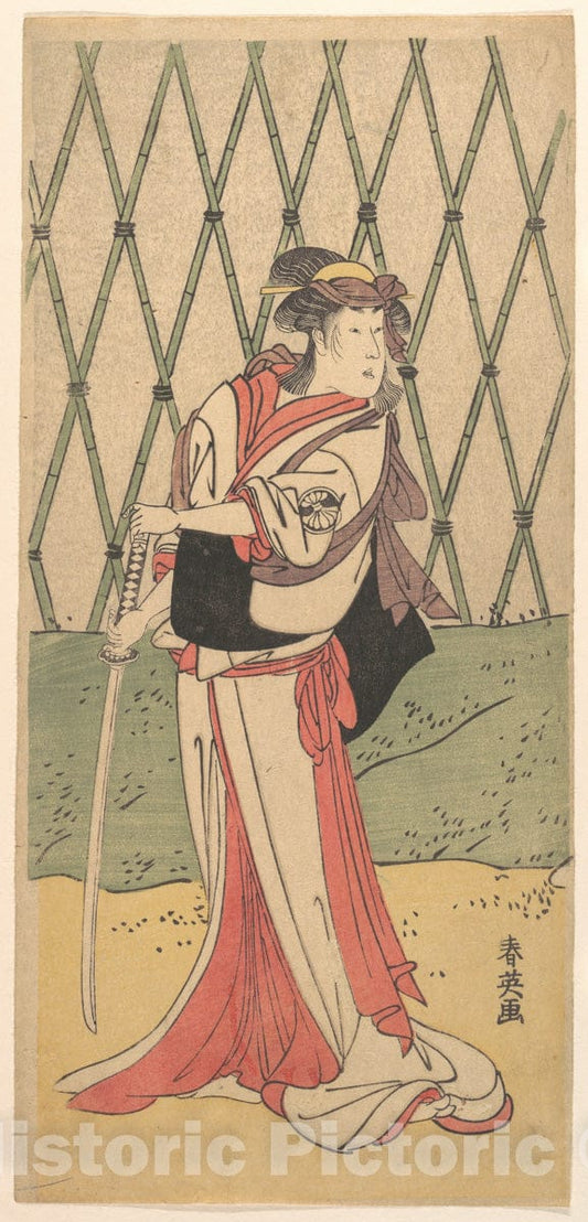 Art Print : Katsukawa Shun'ei - Segawa Kikunojo, in a Female Role - Japan : Vintage Wall Art