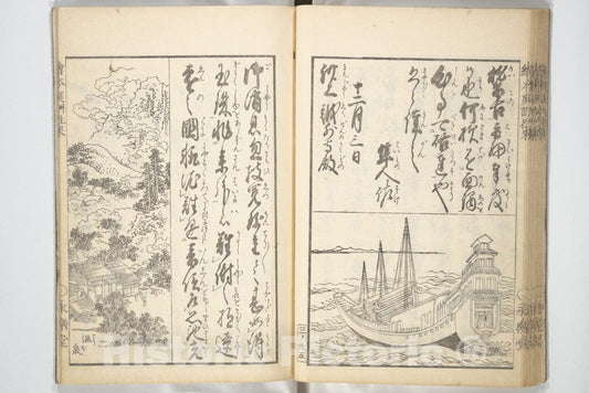 Art Print : Katsushika Hokusai - A Picture Book on The Communication of Home Precepts (Ehon teikin ?rai) - Japan : Vintage Wall Art