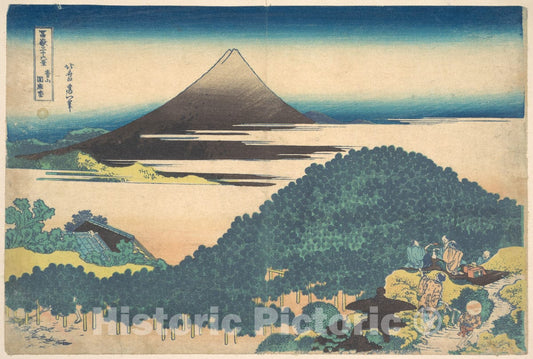 Art Print : Cushion Pine at Aoyama - Artist: Katsushika Hokusai - Created: c1830 1 : Vintage Wall Art
