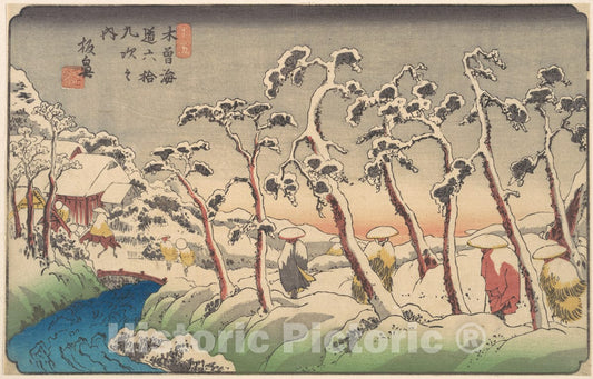 Art Print : Keisai Eisen - Itabana - Japan : Vintage Wall Art