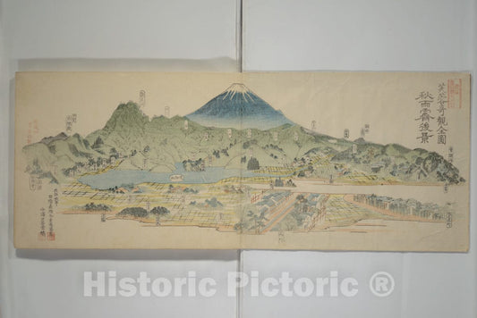 Art Print : Yamada Yoshitsuna - Striking Views of Mount Fuji (Fuy? kikan) - Japan : Vintage Wall Art