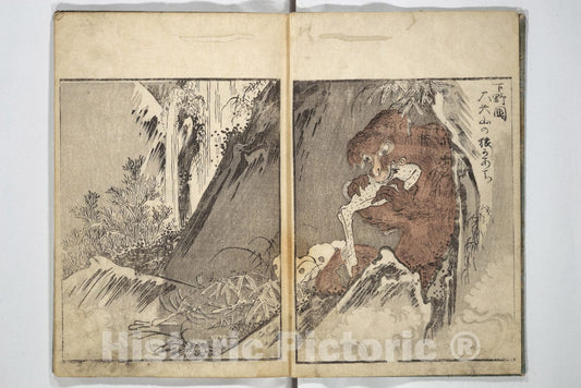 Art Print : Katsukawa Shun'ei - Once Upon a Time (A Book of Ghost Stories) (Imawa mukashi) - Japan : Vintage Wall Art