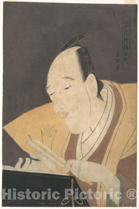 Art Print : Rekisentei Eiri - The Jo-ruri Narrator Tomimoto Buzendaya - Japan : Vintage Wall Art