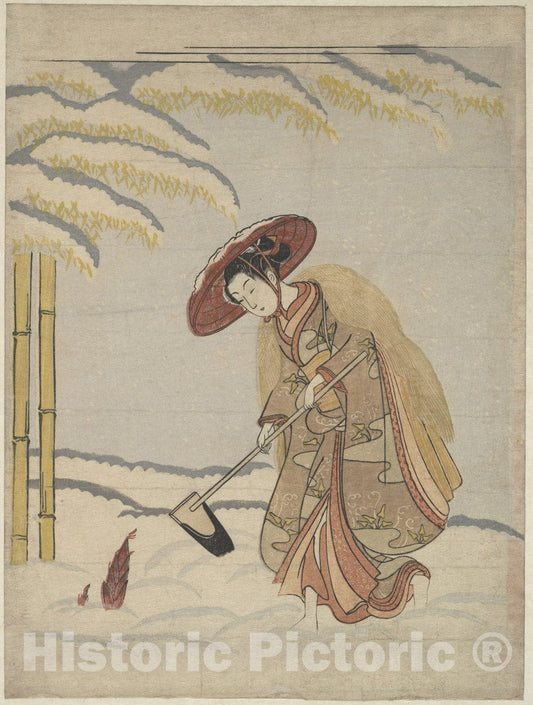 Art Print : Suzuki Harunobu - Meng Zong, from The Series Twenty-Four Paragons of Filial Piety - Japan : Vintage Wall Art