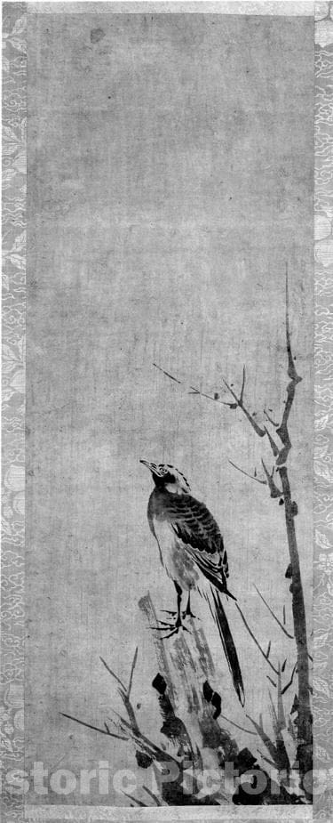 Art Print : Kenk? Shokei - Bird  v.1 : Vintage Wall Art
