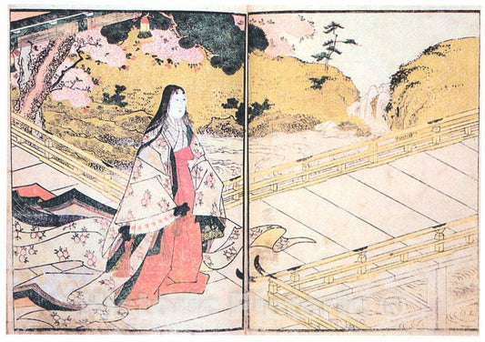 Art Print : Utagawa Toyokuni I - Illustrated Book of The Current Fashion - Japan : Vintage Wall Art