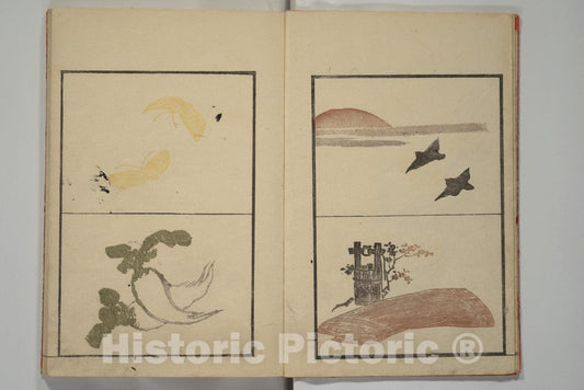 Art Print : Kuwagata Keisai - Vol. 1 of 5, Various Pictures by Keisai (Keisai SOGA) - Japan : Vintage Wall Art