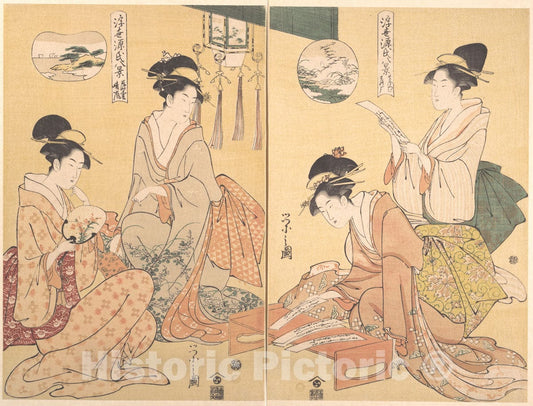 Art Print : Artist: Ch?bunsai Eishi 2 : Vintage Wall Art