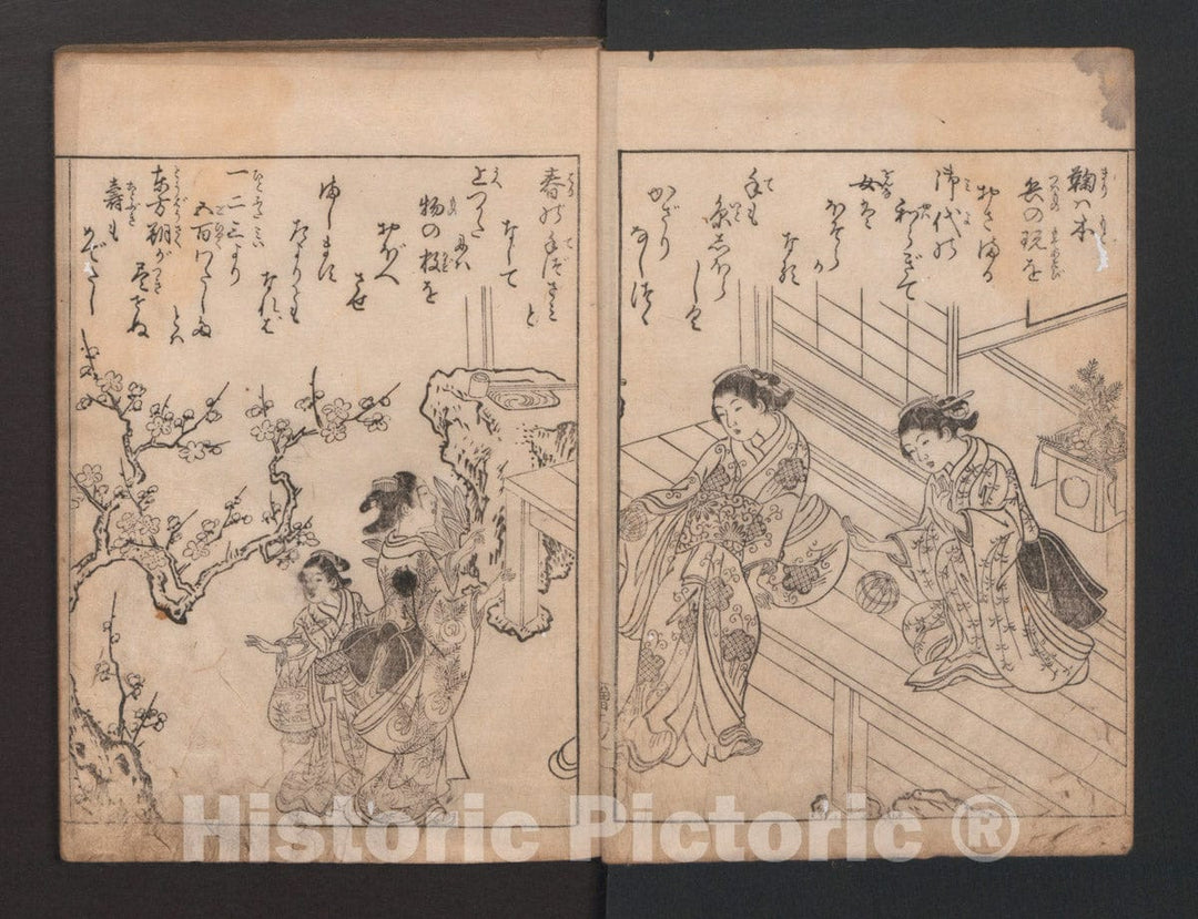 Art Print : Nishikawa Sukenobu - True Reflections on The Life and Manners of a Woman - Japan : Vintage Wall Art