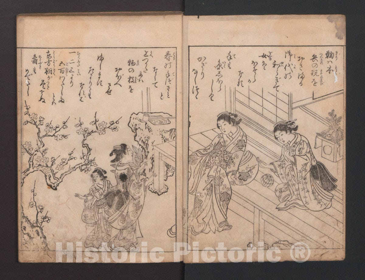 Art Print : Nishikawa Sukenobu - True Reflections on The Life and Manners of a Woman - Japan : Vintage Wall Art
