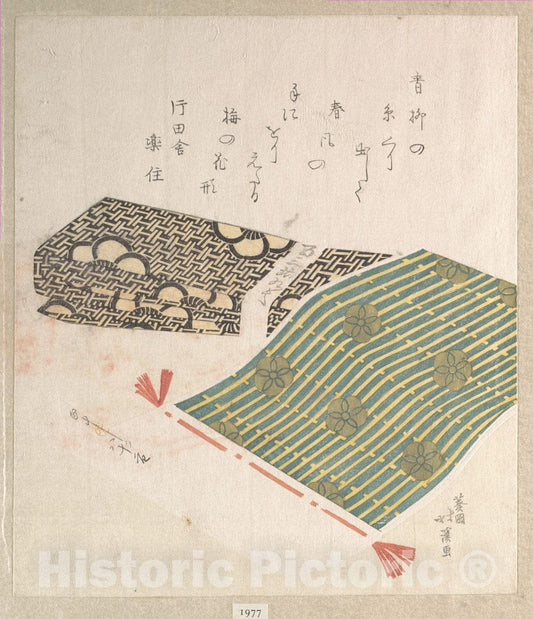Art Print : Totoya Hokkei - Pattern of Plum Blossom - Japan : Vintage Wall Art