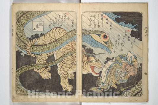 Art Print : Totoya Hokkei - Album of Suikoden Portraits with Ky?ka Poems (Ky?ka suikoden gaz?sh?) - Japan : Vintage Wall Art