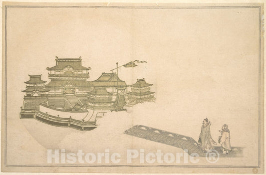 Art Print : Kitagawa Utamaro - The Palace in The Moon - Japan : Vintage Wall Art