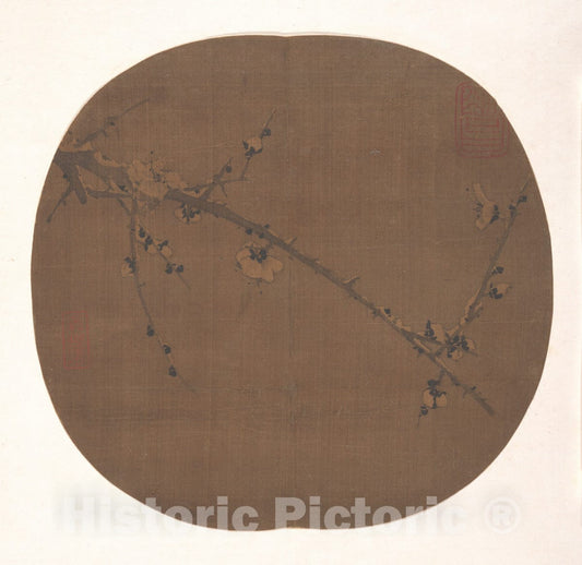 Art Print : Unidentified Artist - Snow Plum - China - Song Dynasty (?) (960–1279) : Vintage Wall Art