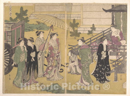 Art Print : Ch?bunsai Eishi - Fuji no Uraha - Japan : Vintage Wall Art