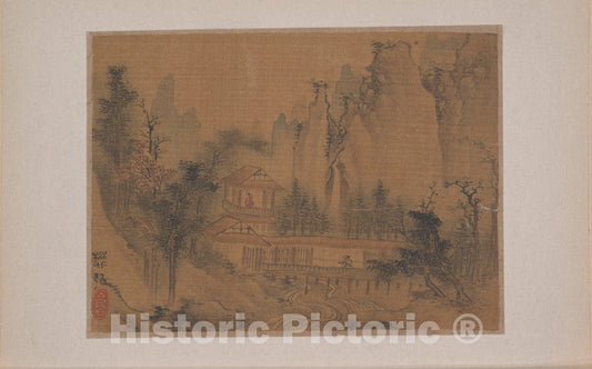 Art Print : Fan Hong - Landscape - China - Ming Dynasty (?) (1368–1644) : Vintage Wall Art