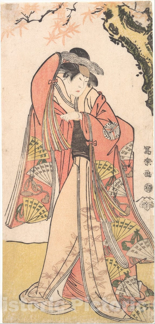 Art Print : T?sh?sai Sharaku - Actor Sakakiyama Sangoro II as Michinaga's Daughter Princess Otae - Japan : Vintage Wall Art